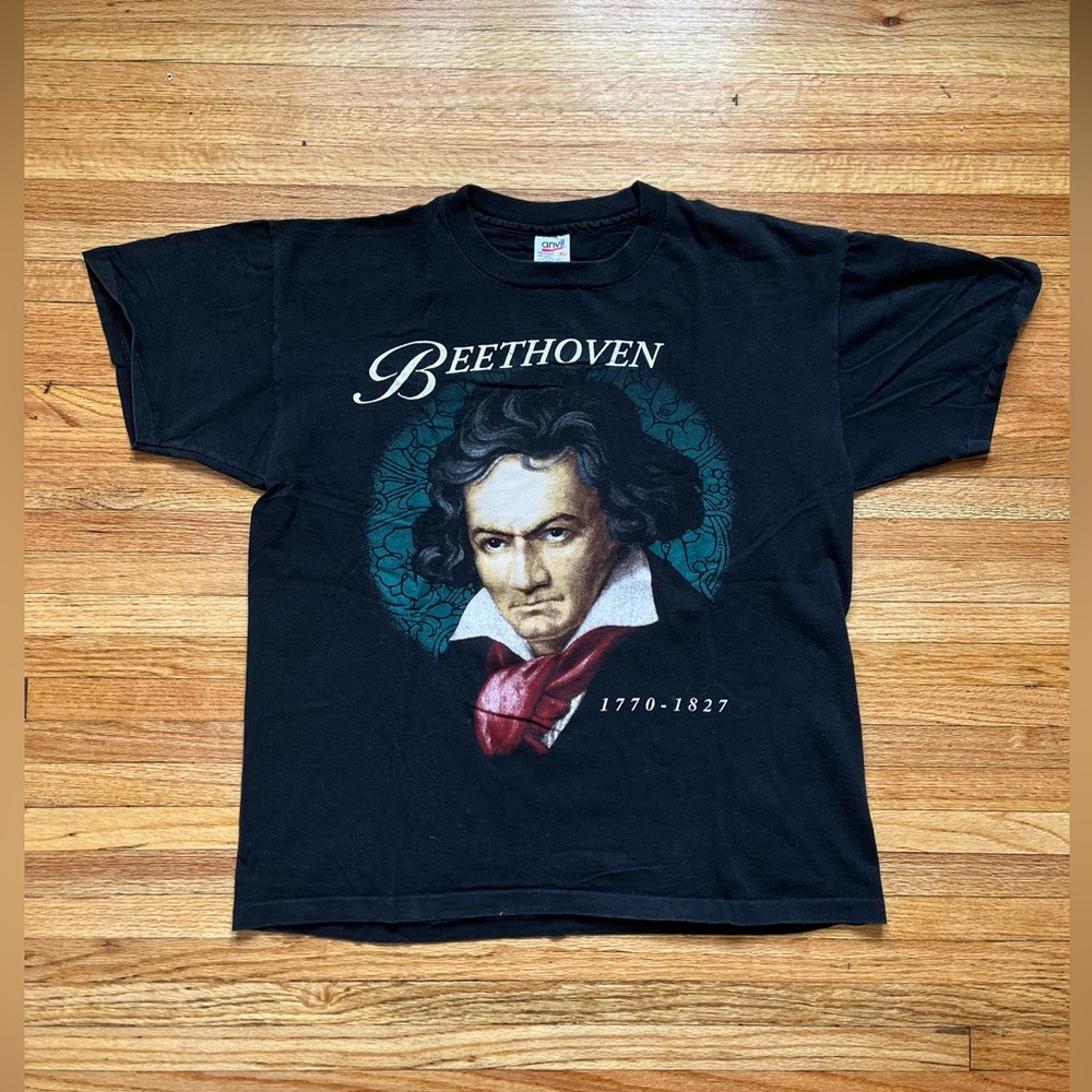 Vintage Beethoven T-Shirt / Anvil / 90s / Single Stitch
